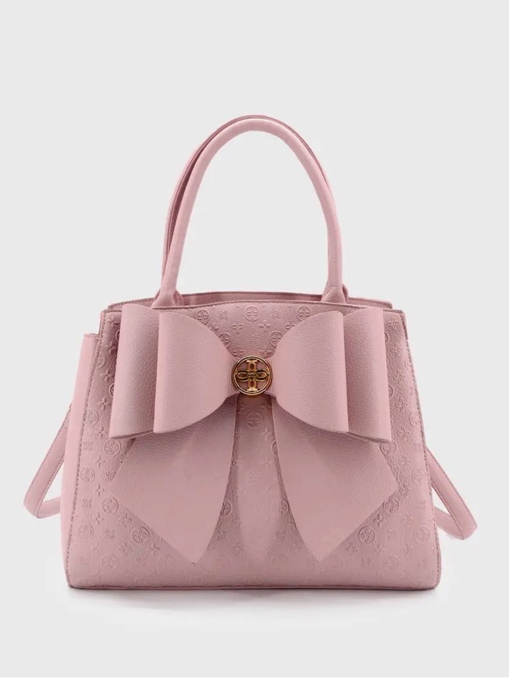 Elegant Pink Bow Top-Handle Tote